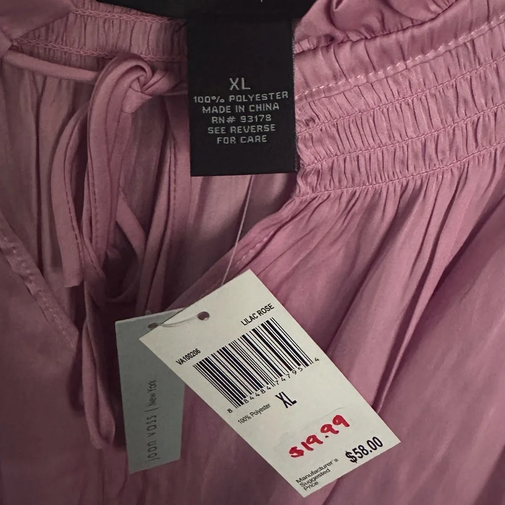 Lila Rose Pink Peasant Blouse - Picture 2 of 2